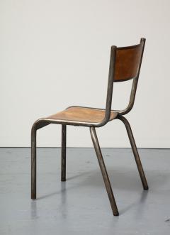 Polished Steel and Bentwood Chair France c 1940 - 3214195