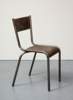 Polished Steel and Bentwood Chair France c 1940 - 3214198