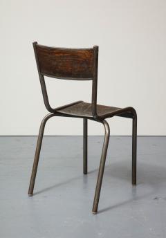 Polished Steel and Bentwood Chair France c 1940 - 3214201