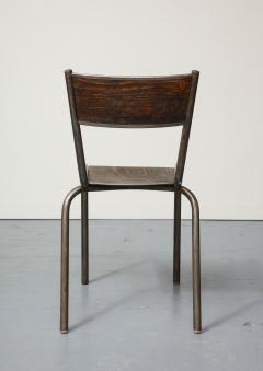 Polished Steel and Bentwood Chair France c 1940 - 3214202
