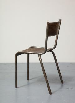 Polished Steel and Bentwood Chair France c 1940 - 3214203