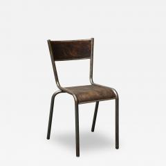 Polished Steel and Bentwood Chair France c 1940 - 3215816