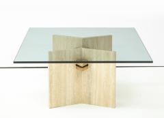 Polished travertine Cocktail Coffee Table - 1138574