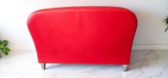Poltrona Frau Italian Red Leather Sofa Daisy by Poltrona Frau Italy 2008 - 4365678
