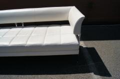 Poltrona Frau White Leather Hydra Castor Sofa and Chair by Luca Scacchetti for Poltrona Frau - 3095082