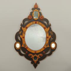 Polychrome Decorated Folk Art Mirror - 4545083