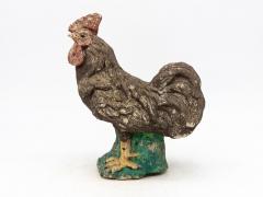 Polychrome Stone French Country Rooster Mid 20th Century - 3702885