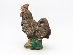 Polychrome Stone French Country Rooster Mid 20th Century - 3702886