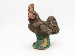 Polychrome Stone French Country Rooster Mid 20th Century - 3702889