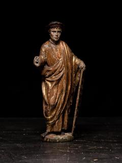 Polychromed Statue representing Sint Alexis of Edessa Flemish school Belgium - 4268340