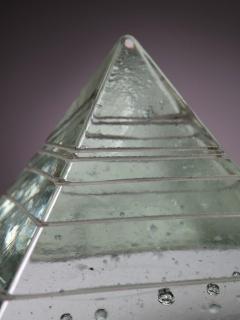 Pompeo Pianezzola Large Solid Glass Pyramid by Pompeo Pianezzola for Appiani - 4724331