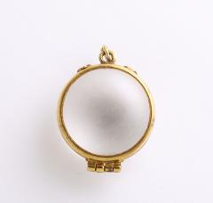 Pool of Light Rock Crystal and Gold Locket - 4012814