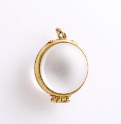 Pool of Light Rock Crystal and Gold Locket - 4012815