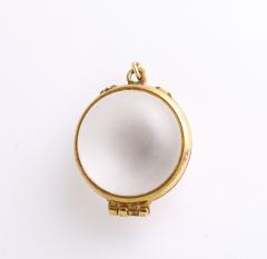 Pool of Light Rock Crystal and Gold Locket - 4012816