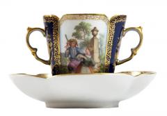 Porcelain Chocolate Cup with Saucer by Augustus Rex Helena Wolfsohn - 3022192