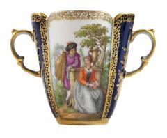 Porcelain Chocolate Cup with Saucer by Augustus Rex Helena Wolfsohn - 3022194