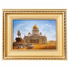 Porcelain Plaque Featuring St Isaacs Cathedral With Peter The Great - 4789081