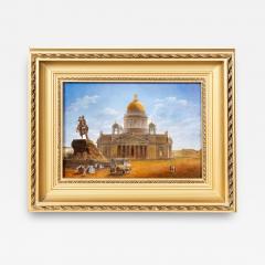 Porcelain Plaque Featuring St Isaacs Cathedral With Peter The Great - 4790025