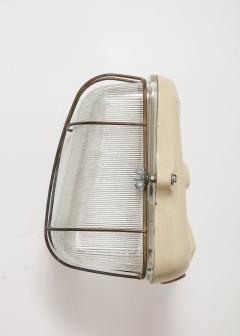 Porcelain and Metal Industrial Sconce Czechoslovakia c 1950 - 4046474