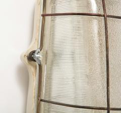 Porcelain and Metal Industrial Sconce Czechoslovakia c 1950 - 4046475