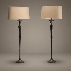 Porta Romana Giacometti Form Table Lamps with Bronze Finish by Porta Romana Pair - 4548765