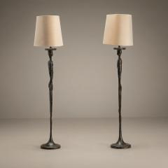 Porta Romana Giacometti Form Table Lamps with Bronze Finish by Porta Romana Pair - 4548767