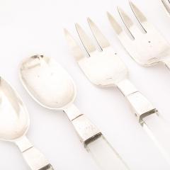 Porter Blanchard Set of 7 Mid Century Sterling Silver Lucite Flatware by Porter Blanchard - 4744551