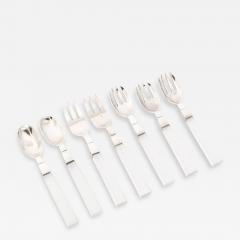 Porter Blanchard Set of 7 Mid Century Sterling Silver Lucite Flatware by Porter Blanchard - 4746276