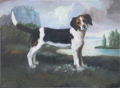 Portrait Of A Beagle Oil Painting - 3198259