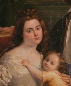 Portrait Painting of the Artists Family Signed Tojetti U S A 19th century - 4350471
