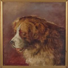 Portrait of a Saint Bernard England circa 1880 - 4035670