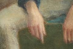 Portrait of a Sitting Man Oil and Tempera Paint on Canvas Belgium 1964 - 4396216