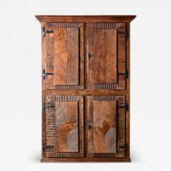Portuguese 18th Century Carved Solid Chestnut Cabinet - 4419264
