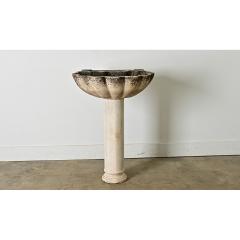 Portuguese 19th Century Carved Stone Pedestal Sink - 4443152