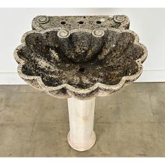 Portuguese 19th Century Carved Stone Pedestal Sink - 4443165