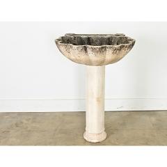 Portuguese 19th Century Carved Stone Pedestal Sink - 4443174