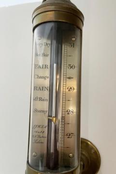 Portuguese Brass Gimbal Mounted Barometer Nautical - 2895217