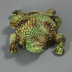 Portuguese Majolica Palissy Toad Wall Figure - 4423606
