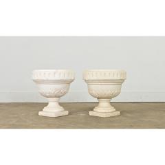 Portuguese Pair of Carved Alabaster Urns - 4443132