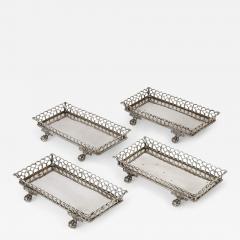Portuguese silver set of four identical snuffer trays - 3224561