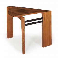 Post Modern Ebony Hardwood Accent Table w Dovetailed Corners circa 1987 - 4500414