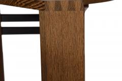 Post Modern Ebony Hardwood Accent Table w Dovetailed Corners circa 1987 - 4500419