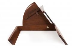 Post Modern Ebony Hardwood Accent Table w Dovetailed Corners circa 1987 - 4500423