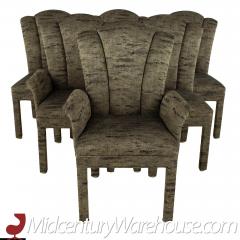 Post Modern Fully Upholstered Dining Chairs Set of 6 - 2356264