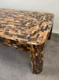 Post Modern Horn Veneer Inlay Tesselated Coffee Table By JIMECO LTDA - 3365453