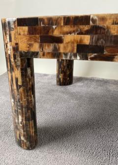 Post Modern Horn Veneer Inlay Tesselated Coffee Table By JIMECO LTDA - 3365455