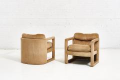 Post Modern Open Arm Barrel Chairs 1970 - 2026965