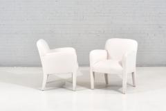 Post Modern Pair Lounge Chairs by Preview in Boucle 1980 - 2418997