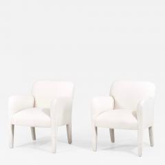 Post Modern Pair Lounge Chairs by Preview in Boucle 1980 - 2420513