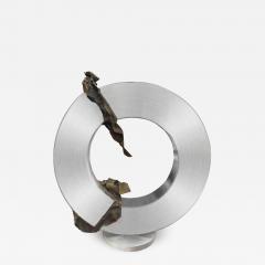 Post Modern Stainless Steel And Bronze Sculpture By Gary Slater - 4553419
